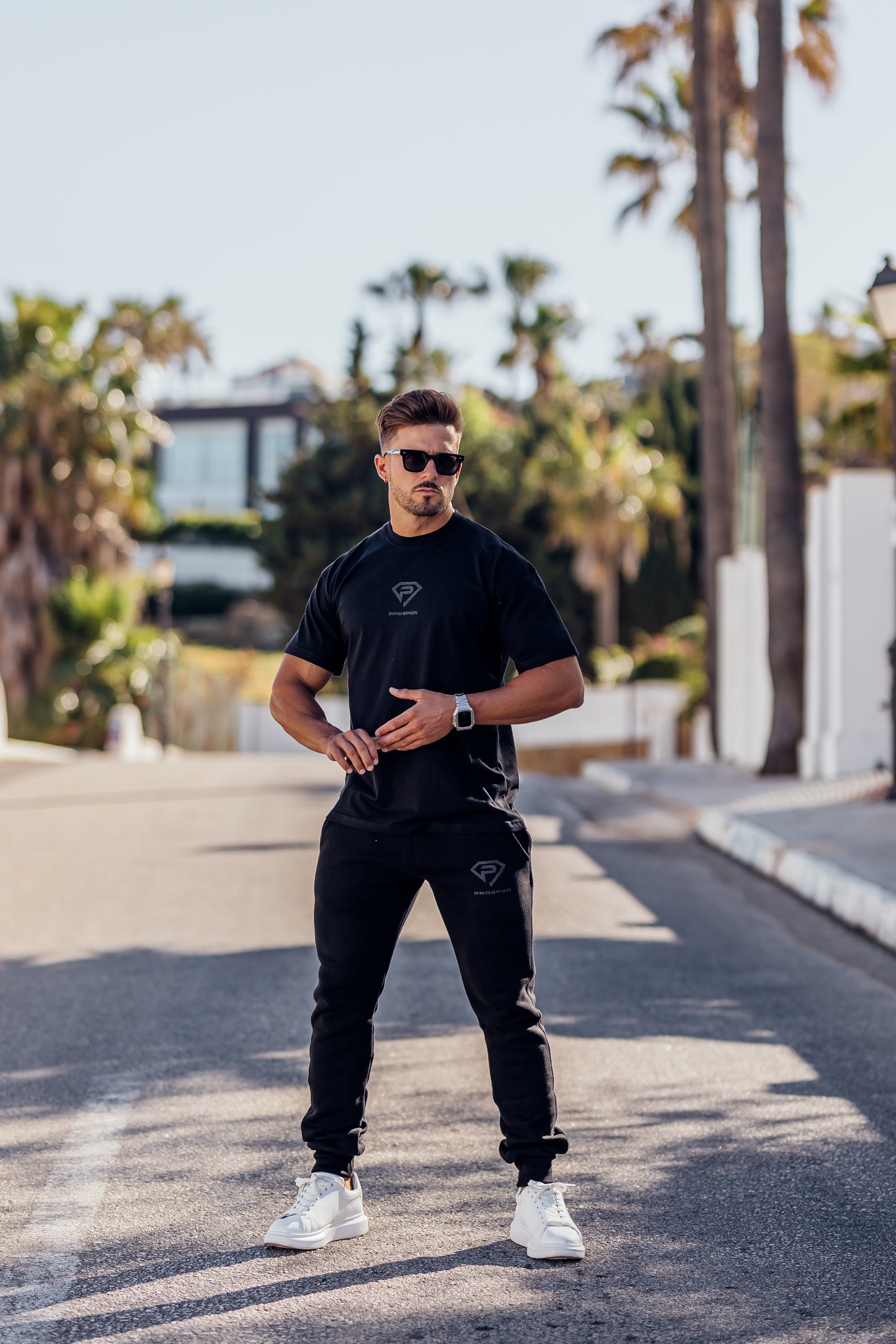 Prosper Oversized Black Tee